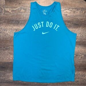 Nike “Just Do It” Activewear Teal Tank Top Women’s Size Large